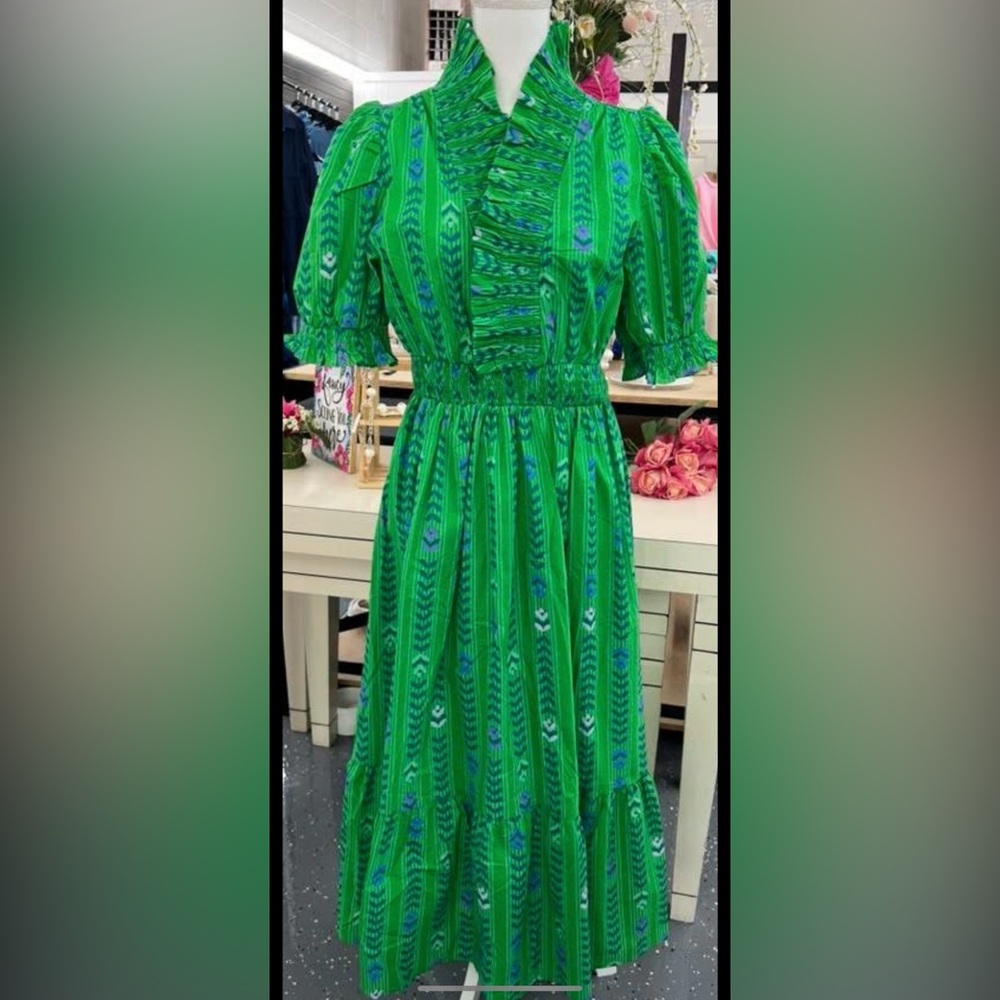 Green Floral Dress